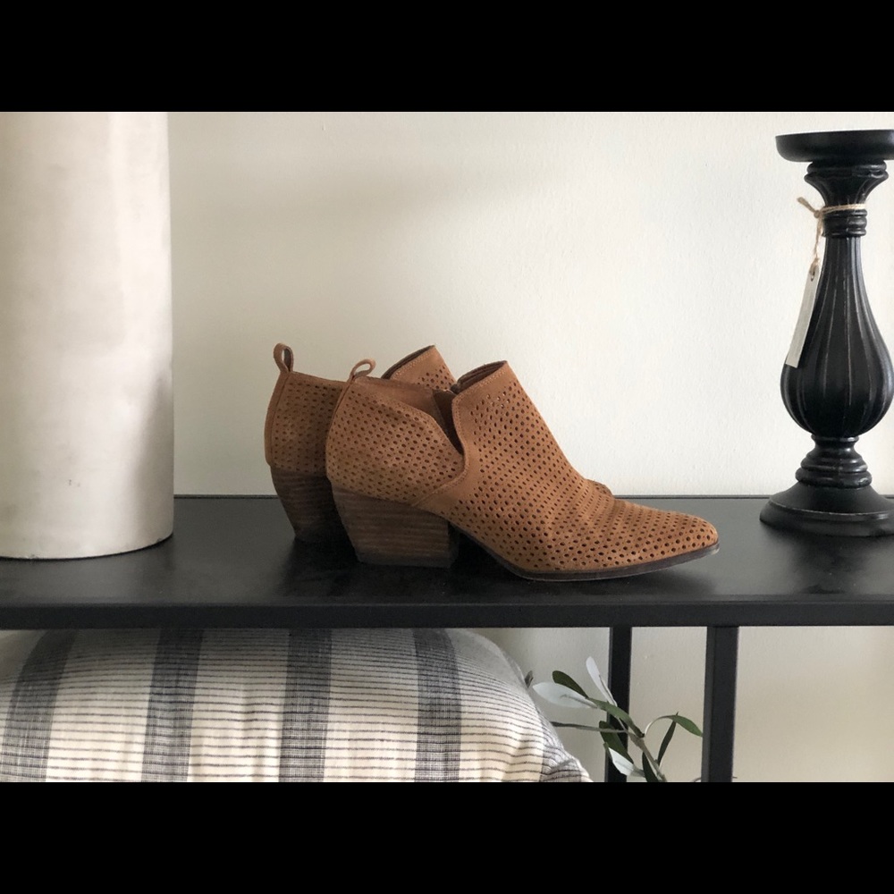 Franco Sarto Cognac Booties